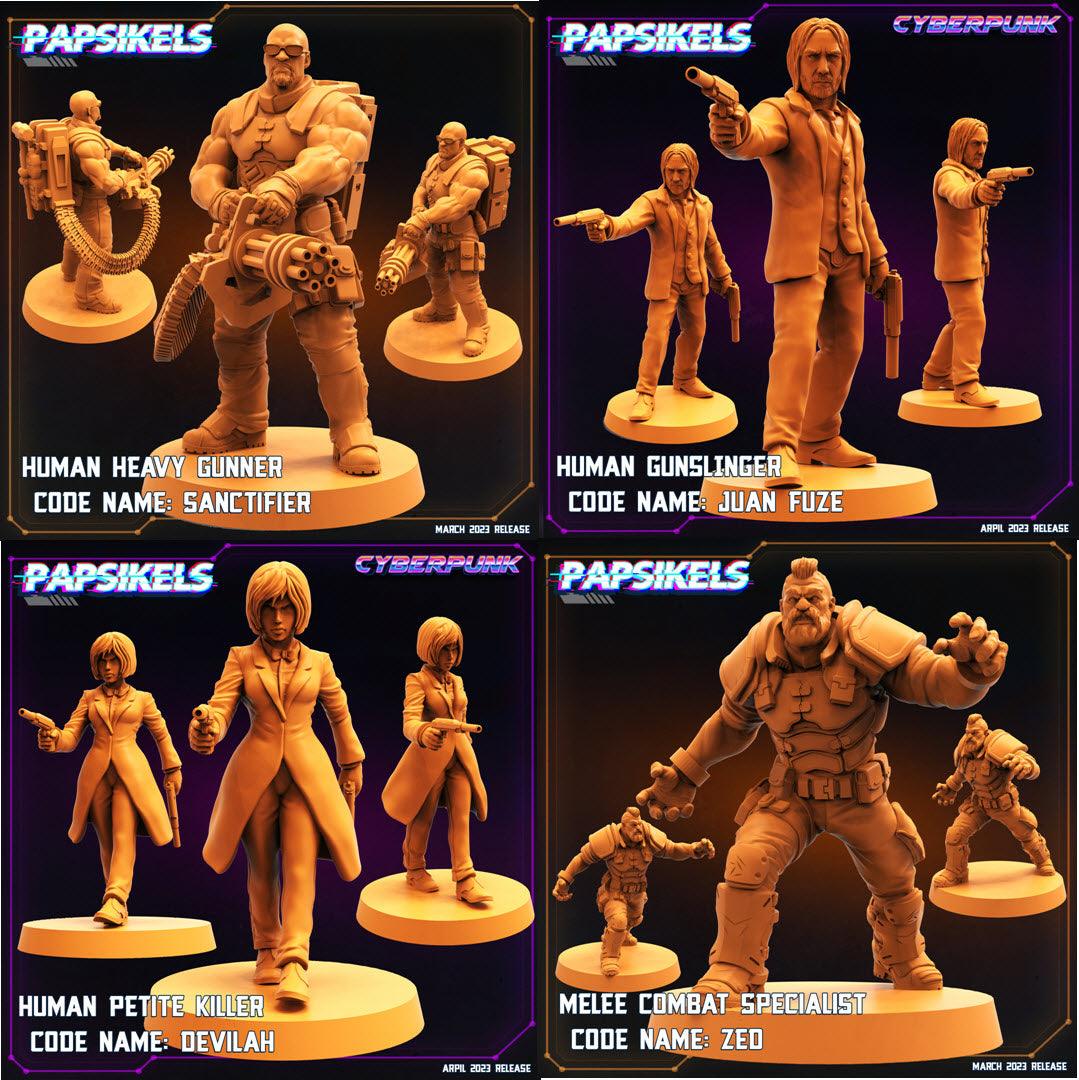 3D Printed Papsikels - Cyber Saga Episode 2 Guncraze Set - 28mm 32mm - 3D Printing Boss 