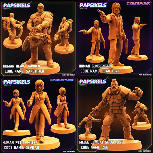 3D Printed Papsikels - Cyber Saga Episode 2 Guncraze Set - 28mm 32mm - 3D Printing Boss 