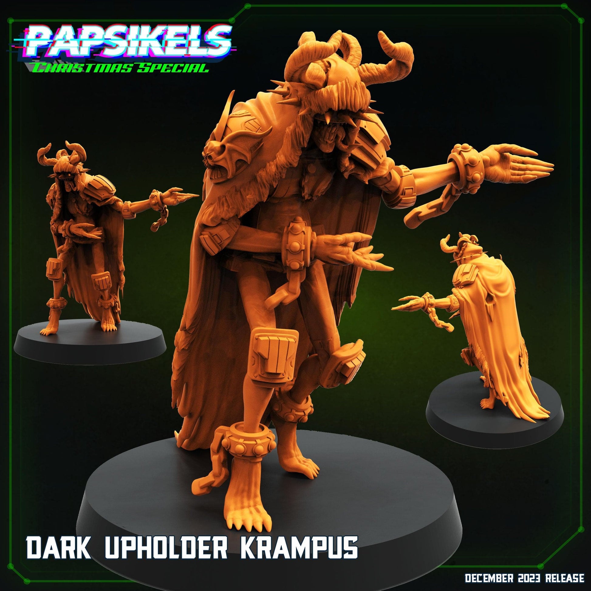 3D Printed Papsikels Dark Upholder Krampus 28mm 32mm - 3D Printing Boss 
