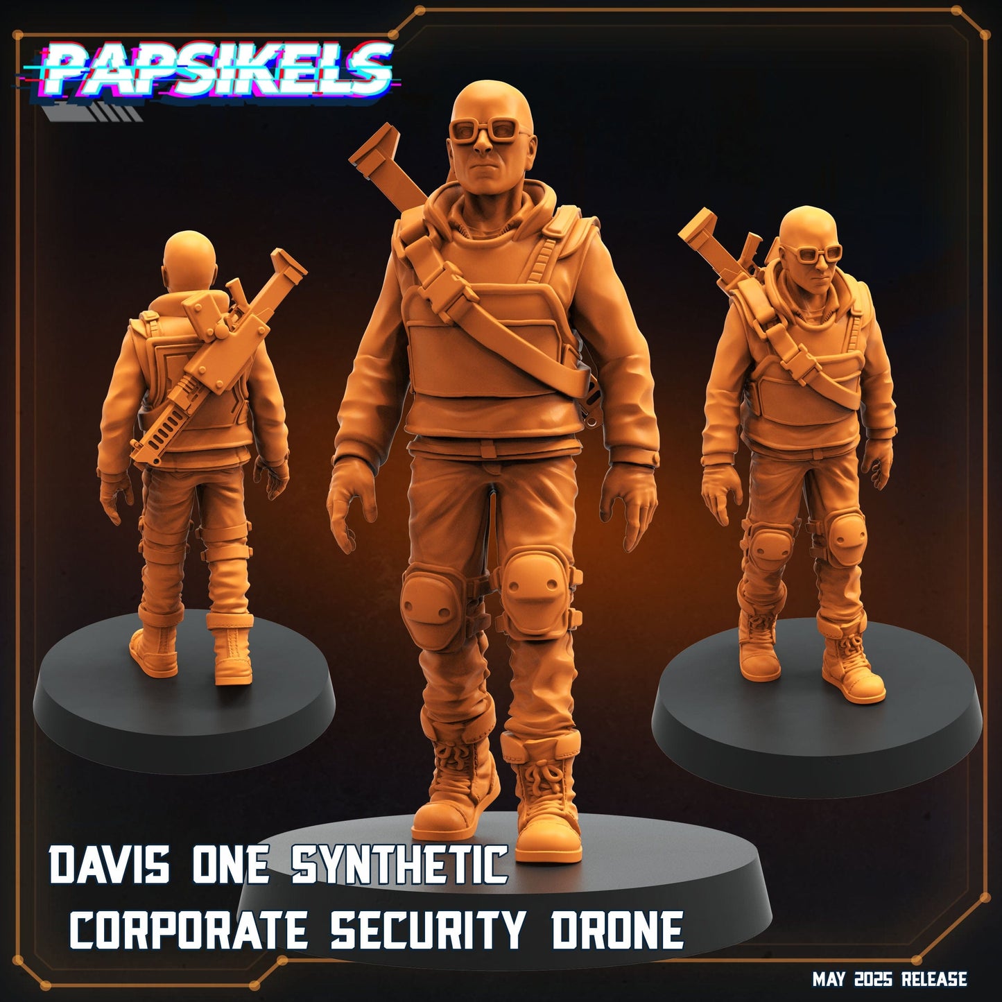 3D Printed Papsikels Davis One Synthetic Corporate Security Drone Set May 2025 Alien vs. Humans Reconnaissance 28mm 32mm - 3D Printing Boss 