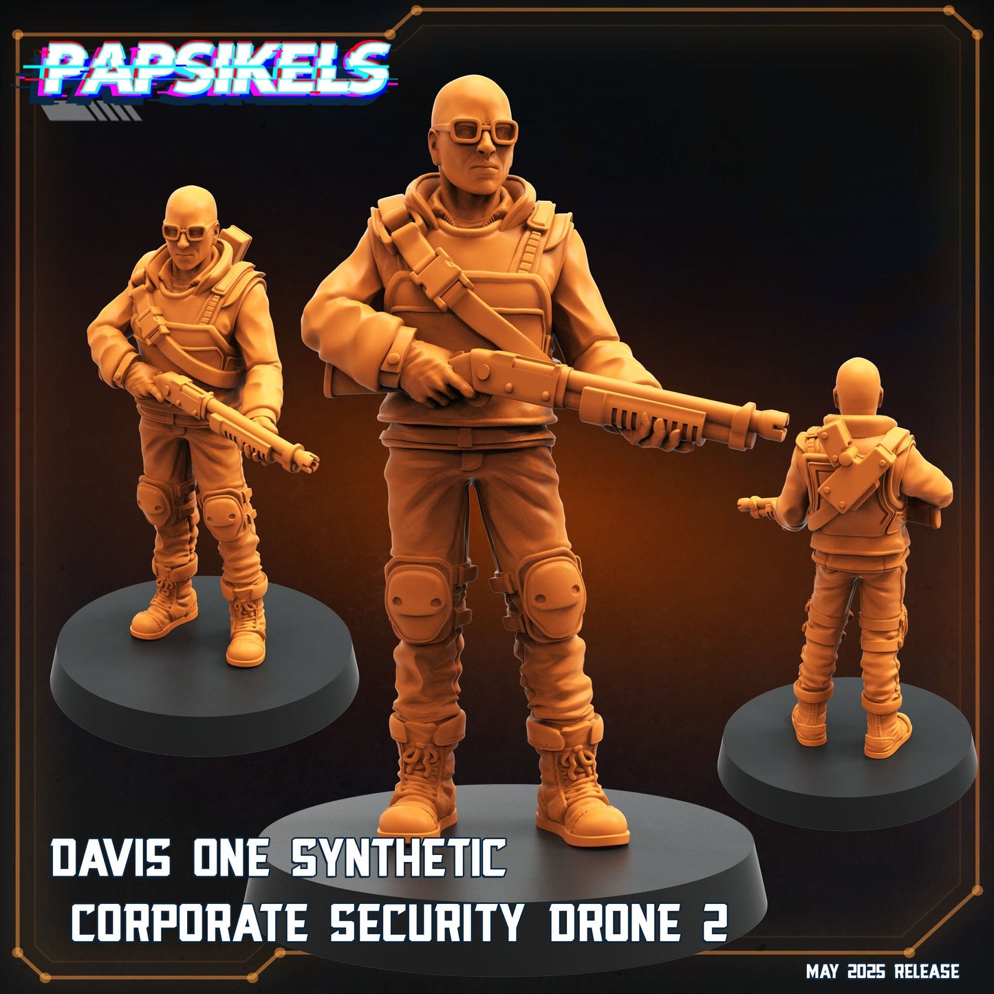 3D Printed Papsikels Davis One Synthetic Corporate Security Drone Set May 2025 Alien vs. Humans Reconnaissance 28mm 32mm - 3D Printing Boss 