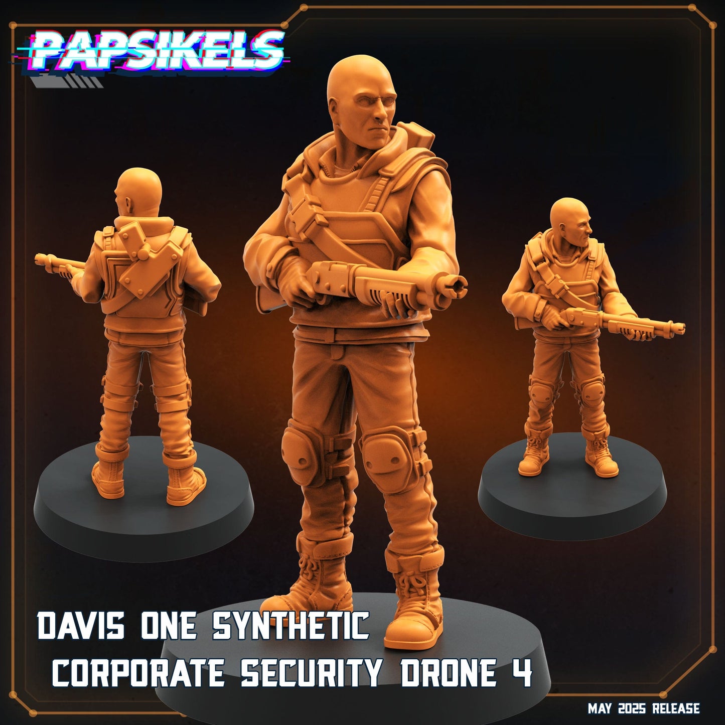 3D Printed Papsikels Davis One Synthetic Corporate Security Drone Set May 2025 Alien vs. Humans Reconnaissance 28mm 32mm - 3D Printing Boss 