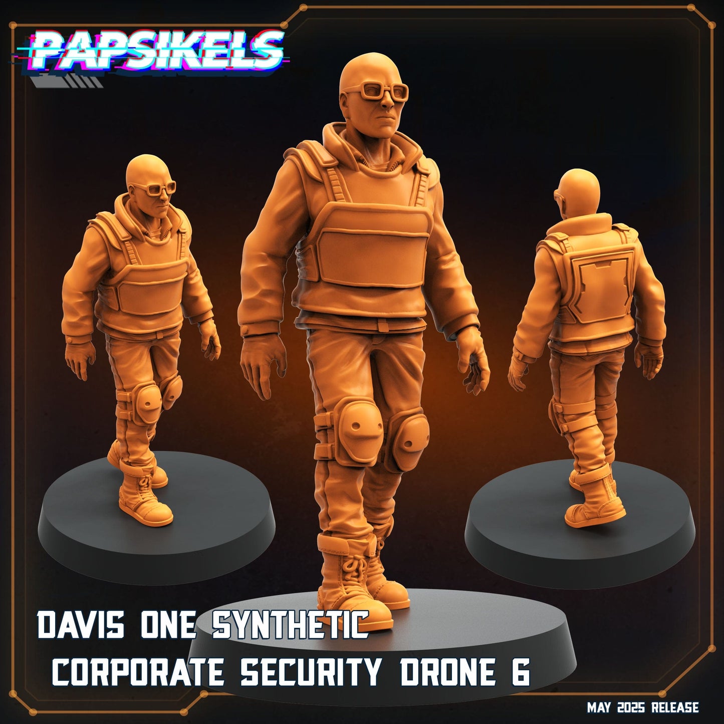 3D Printed Papsikels Davis One Synthetic Corporate Security Drone Set May 2025 Alien vs. Humans Reconnaissance 28mm 32mm - 3D Printing Boss 