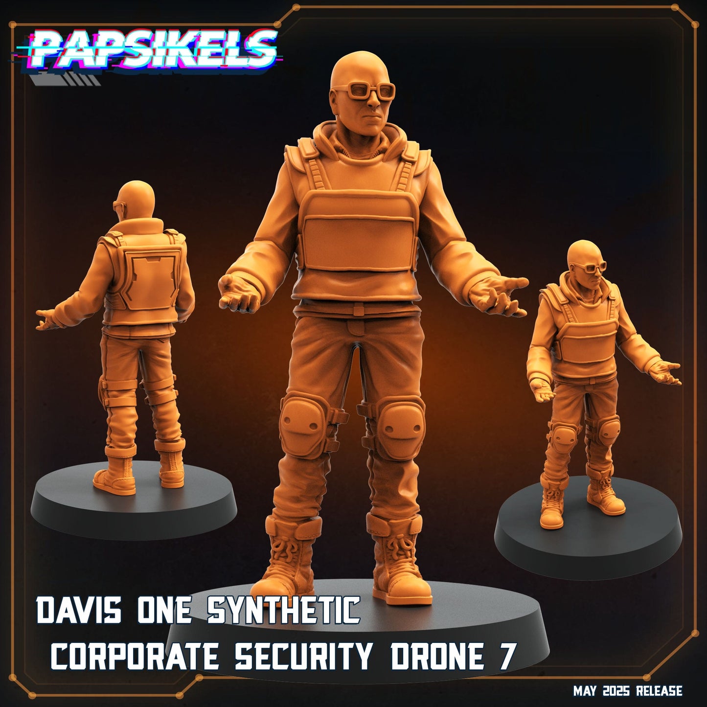 3D Printed Papsikels Davis One Synthetic Corporate Security Drone Set May 2025 Alien vs. Humans Reconnaissance 28mm 32mm - 3D Printing Boss 