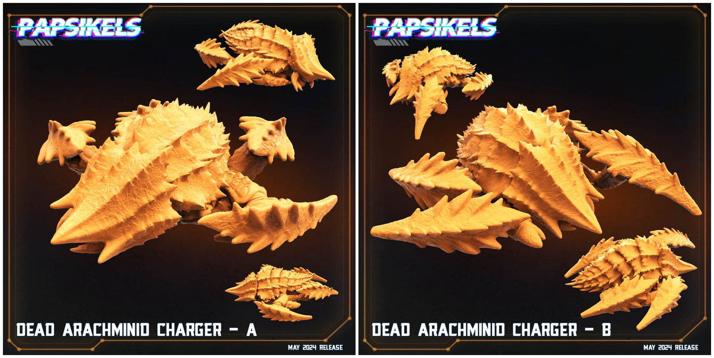 3D Printed Papsikels Dead Arachminid Charger Set Democracy Troopers Bugs and Bots 28mm 32mm - 3D Printing Boss 