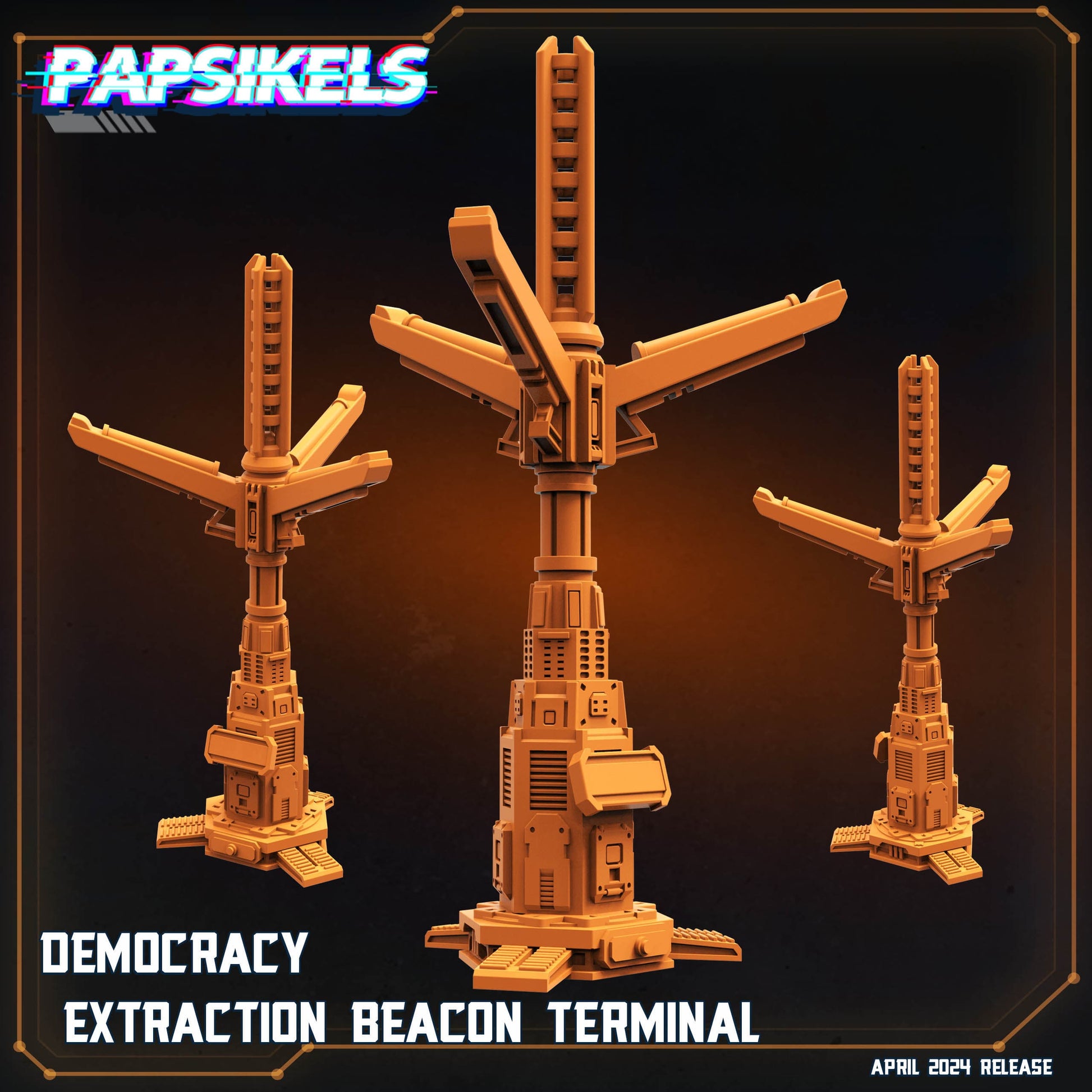 3D Printed Papsikels Democracy Extraction Beacon Terminal 28mm 32mm - 3D Printing Boss 