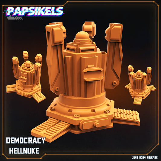 3D Printed Papsikels Democracy Hellnuke JUNE 2024 SCIFI 28mm 32mm - 3D Printing Boss 