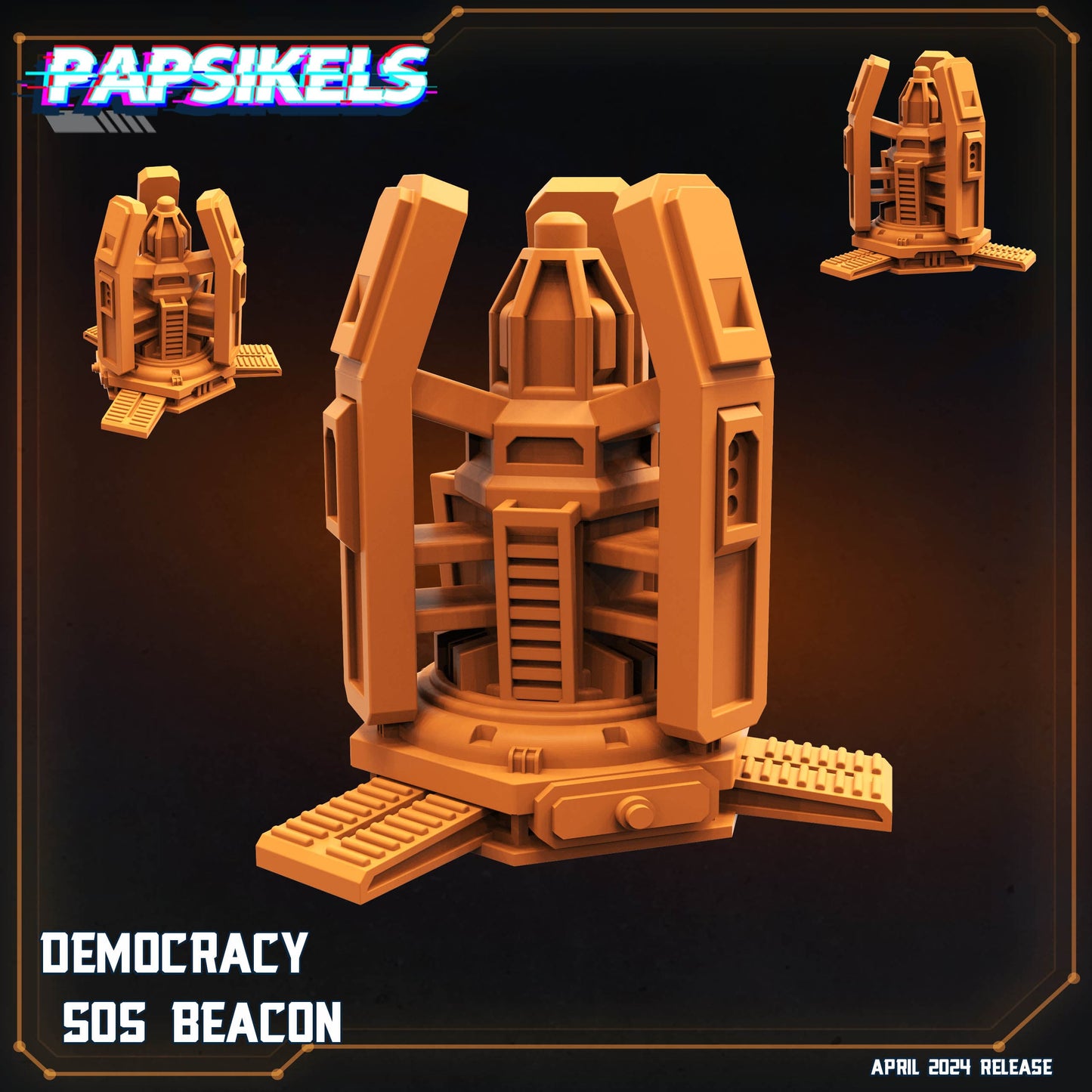 3D Printed Papsikels Democracy Sos Beacon 28mm 32mm - 3D Printing Boss 