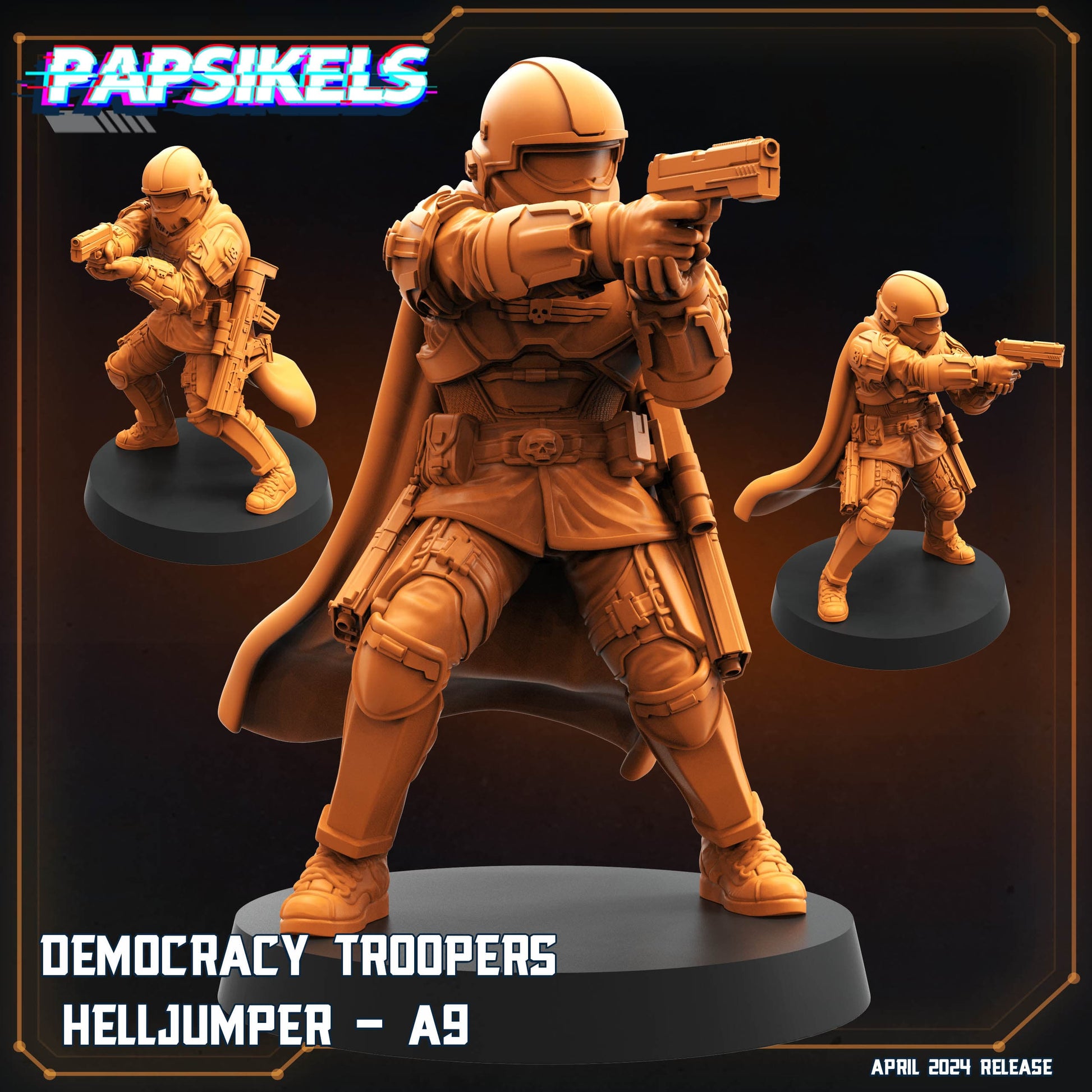 3D Printed Papsikels Democracy Trooper Helljumper A9 28mm 32mm - 3D Printing Boss 
