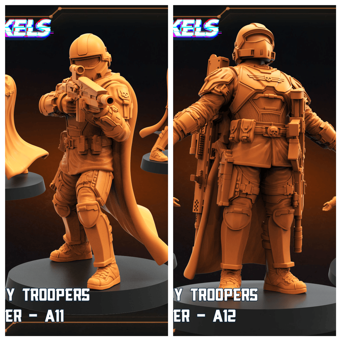 3D Printed Papsikels Democracy Trooper Helljumper Set July 2024 Scifi 28mm 32mm - 3D Printing Boss 