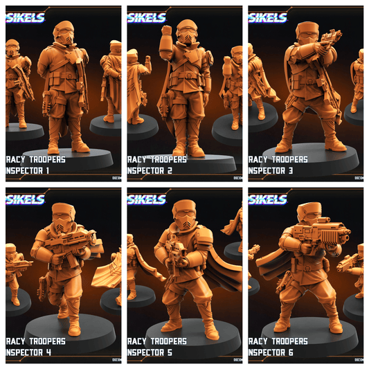 3D Printed Papsikels Democracy Troopers Hell Inspector Dec. 2024 SciFi 28mm 32mm - 3D Printing Boss 