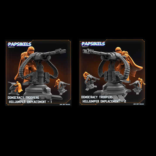 3D Printed Papsikels Democracy Troopers Helljumper Emplacement Set JUNE 2024 SCIFI 28mm 32mm - 3D Printing Boss 