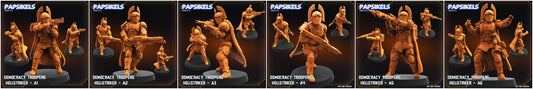 3D Printed Papsikels Democracy Troopers Hellstriker Set Democracy Troopers Bugs and Bots 28mm 32mm - 3D Printing Boss 