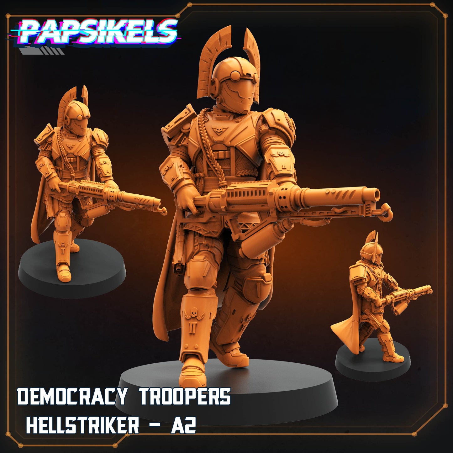 3D Printed Papsikels Democracy Troopers Hellstriker Set Democracy Troopers Bugs and Bots 28mm 32mm - 3D Printing Boss 