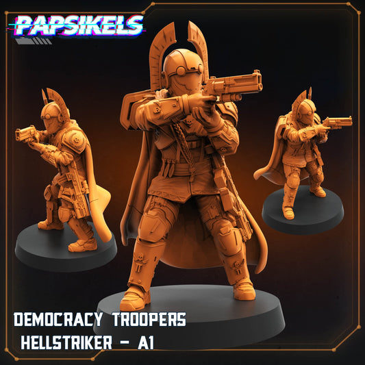 3D Printed Papsikels Democracy Troopers Hellstriker Set Democracy Troopers Bugs and Bots 28mm 32mm - 3D Printing Boss 