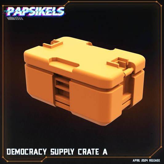 3D Printed Papsikels Democracy Troopers SciFi Set Democracy Supply Crate A 28mm 32mm - 3D Printing Boss 