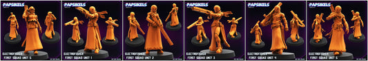 3D Printed Papsikels Electrofisher First Squad Set May 2024 Cyberpunk 28mm 32mm - 3D Printing Boss 