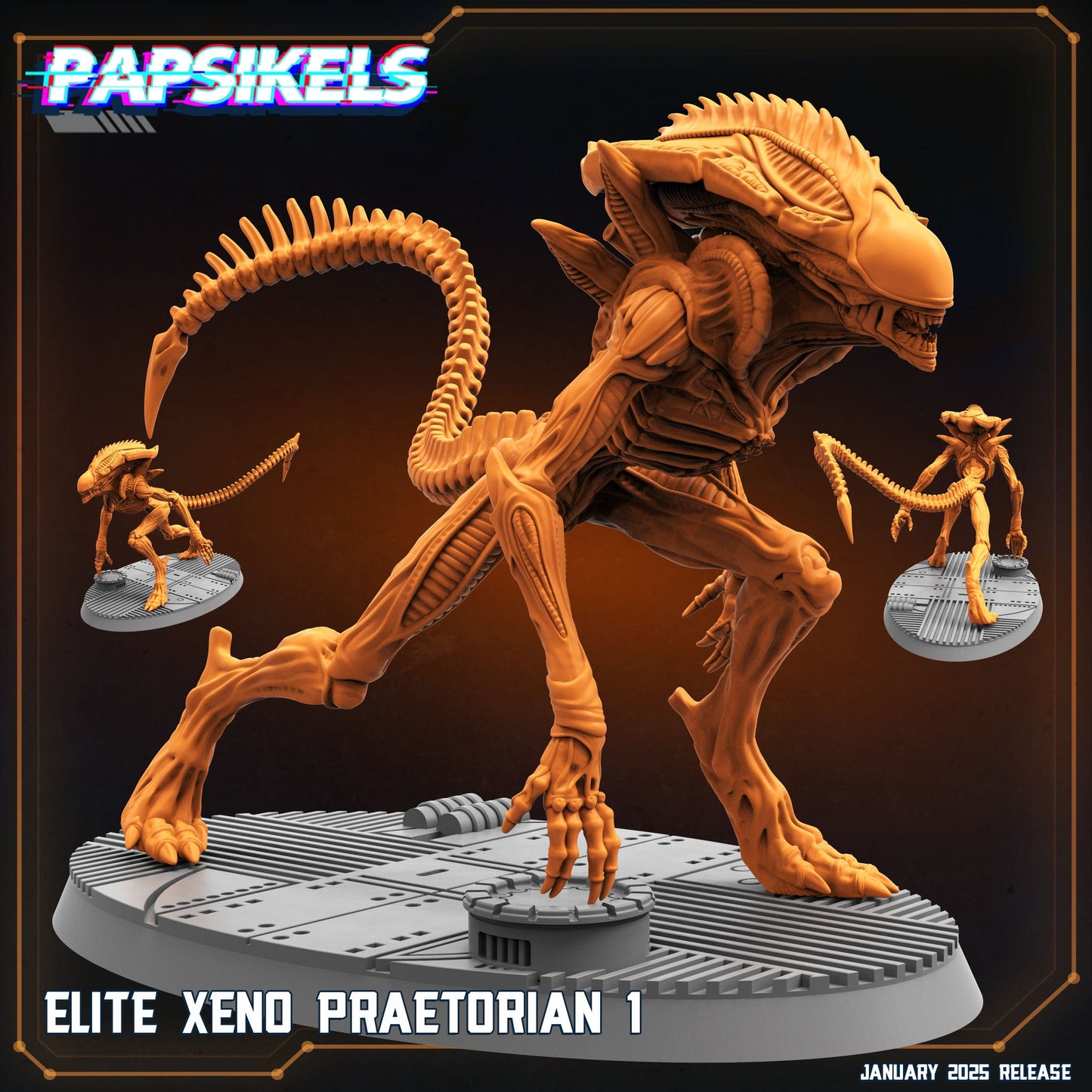 3D Printed Papsikels Elite Xeno Praetorians Set January 2025 - Scifi 28mm 32mm - 3D Printing Boss 