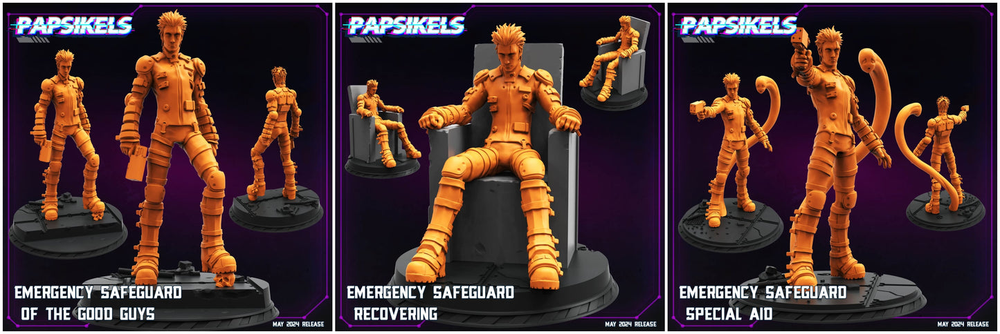3D Printed Papsikels Emergency Safeguard Set May 2024 Cyberpunk 28mm 32mm - 3D Printing Boss 