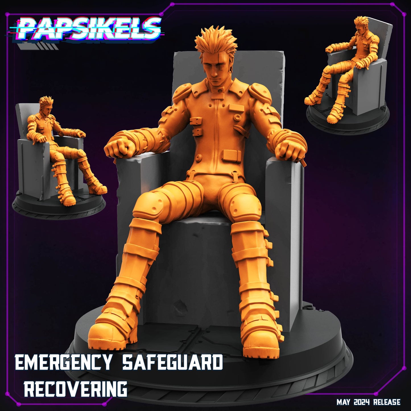 3D Printed Papsikels Emergency Safeguard Set May 2024 Cyberpunk 28mm 32mm - 3D Printing Boss 