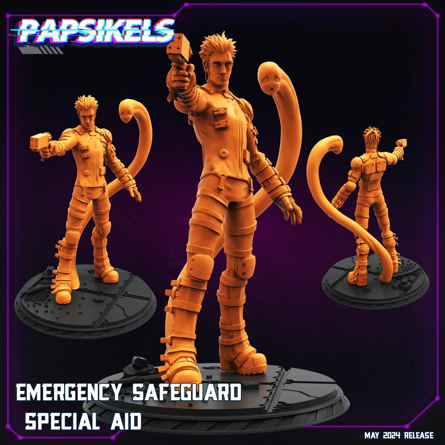 3D Printed Papsikels Emergency Safeguard Set May 2024 Cyberpunk 28mm 32mm - 3D Printing Boss 