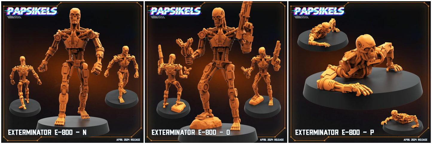 3D Printed Papsikels Exterminator E 800 Set Democracy Troopers SciFi Set 28mm 32mm - 3D Printing Boss 