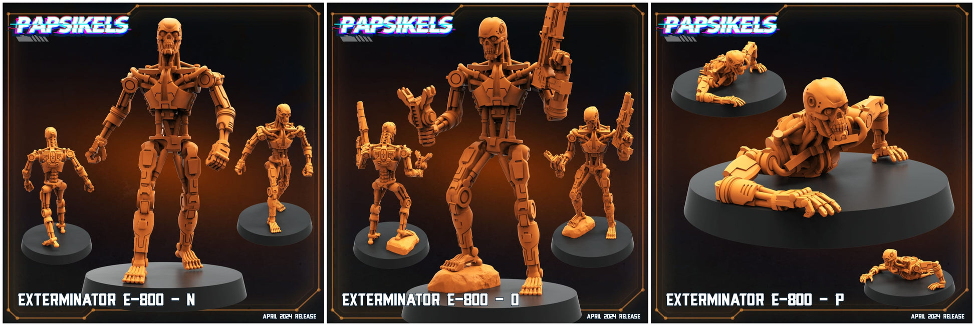 3D Printed Papsikels Exterminator E 800 Set Democracy Troopers SciFi Set 28mm 32mm - 3D Printing Boss 