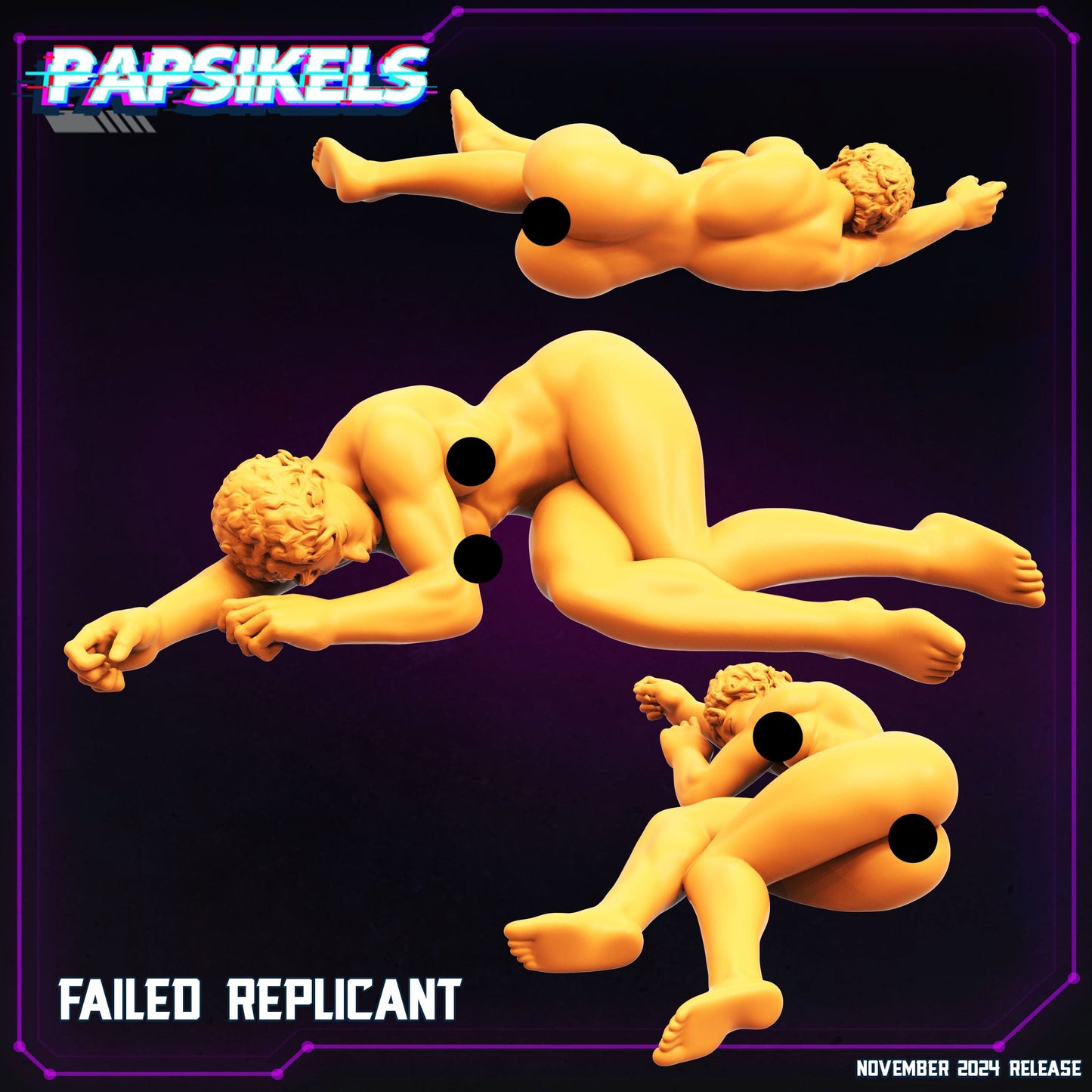 3D Printed Papsikels Failed Replicant Nov 2024 Cyberpunk 28mm 32mm - 3D Printing Boss 