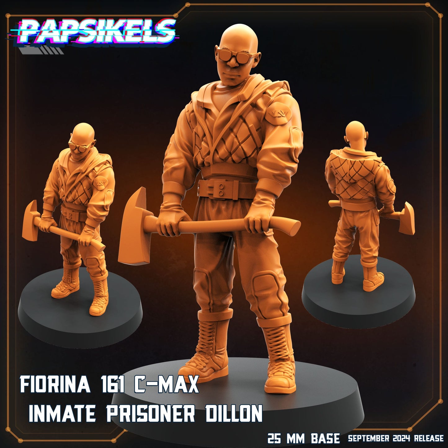 3D Printed Papsikels Fiorina 161 Cmax Inmate Prisoner Dillon SEPTEMBER 2024 SCIFI 28mm 32mm - 3D Printing Boss 
