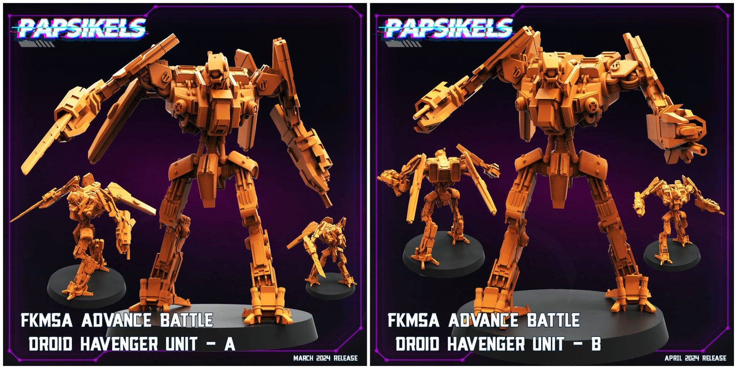 3D Printed Papsikels Fkmsa Advance Battle Droid Havenger Set 28mm 32mm - 3D Printing Boss 