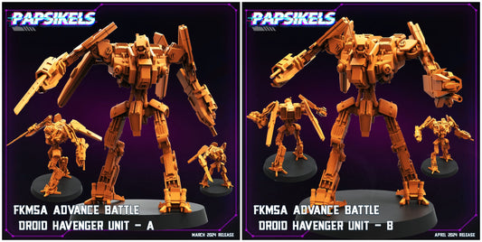3D Printed Papsikels Fkmsa Advance Battle Droid Havenger Set 28mm 32mm - 3D Printing Boss 