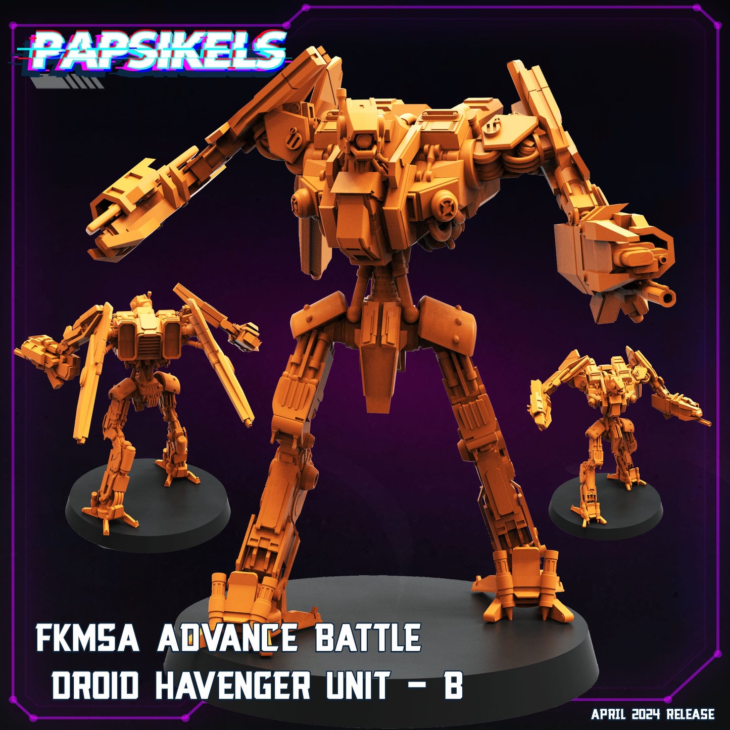 3D Printed Papsikels Fkmsa Advance Battle Droid Havenger Set 28mm 32mm - 3D Printing Boss 