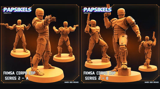 3D Printed Papsikels - Fkmsa Corpo Cop Series 2 Set - 28mm 32mm - 3D Printing Boss 