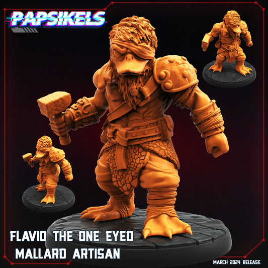 3D Printed Papsikels Flavio The One Eyed Mallard Artisan 28mm 32mm - 3D Printing Boss 