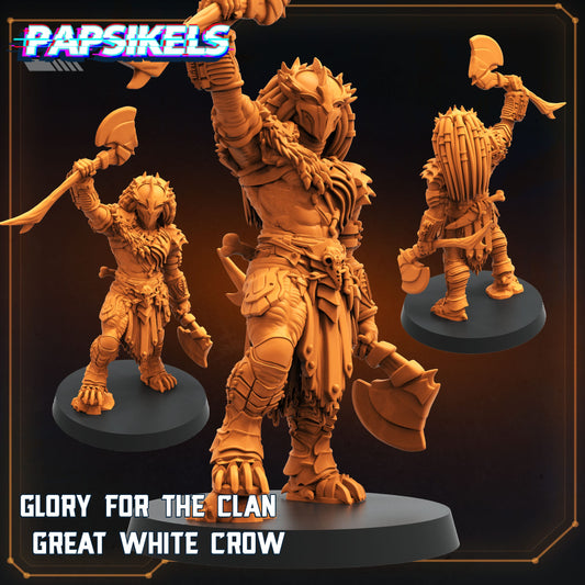 3D Printed Papsikels Glory For The Clan Great White Crow 28mm 32mm - 3D Printing Boss 