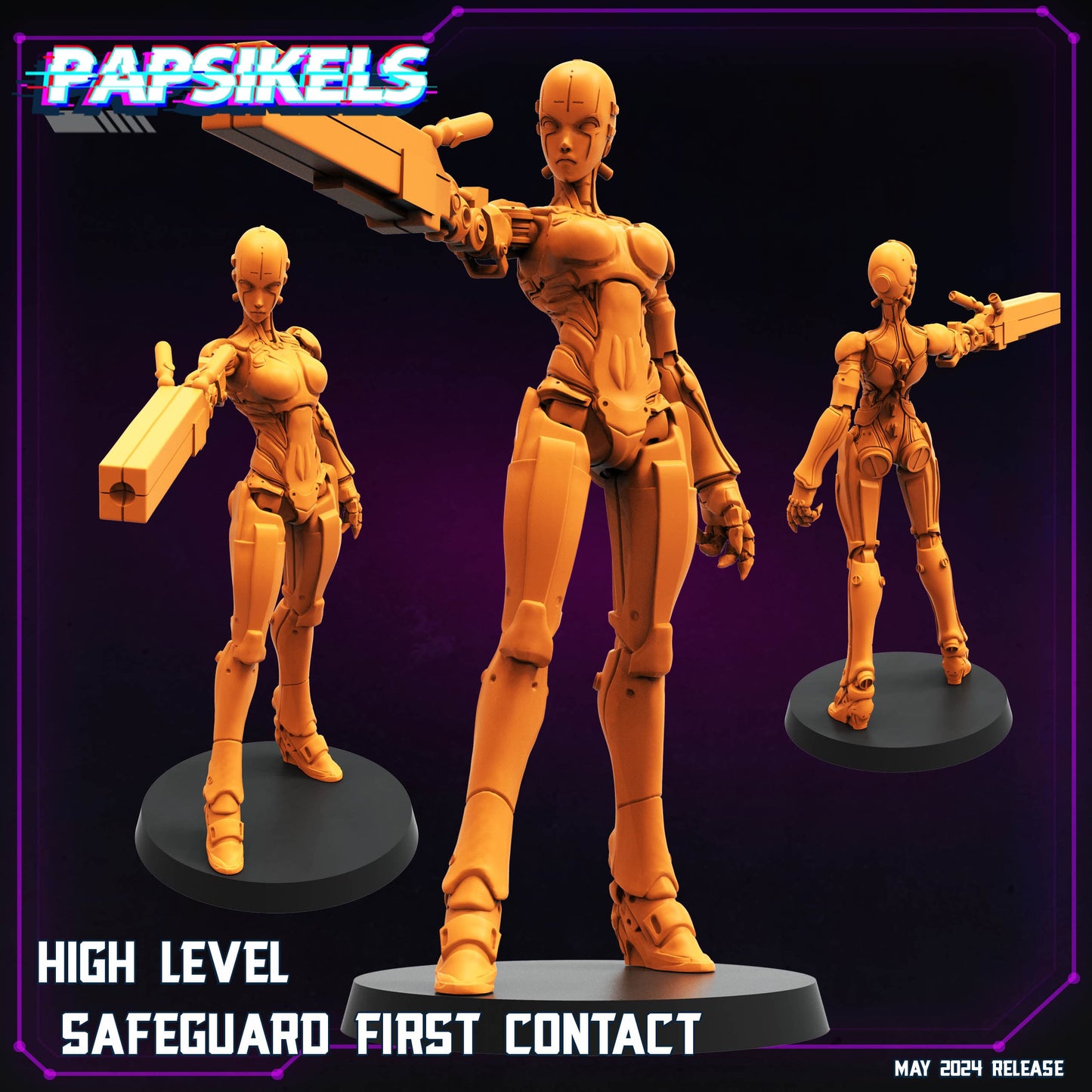 3D Printed Papsikels HIGH LEVEL SAFEGUARD FIRST CONTACT May 2024 Cyberpunk 28mm 32mm - 3D Printing Boss 