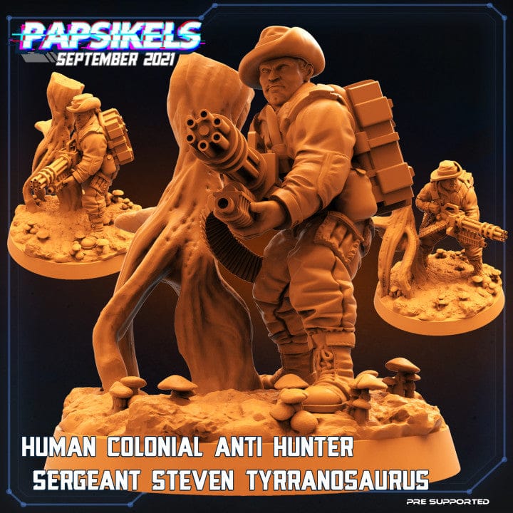 3D Printed Papsikels Human Colonial Anti Hunter Set Skull Hunters 2 The Exterminators 28mm 32mm - 3D Printing Boss 