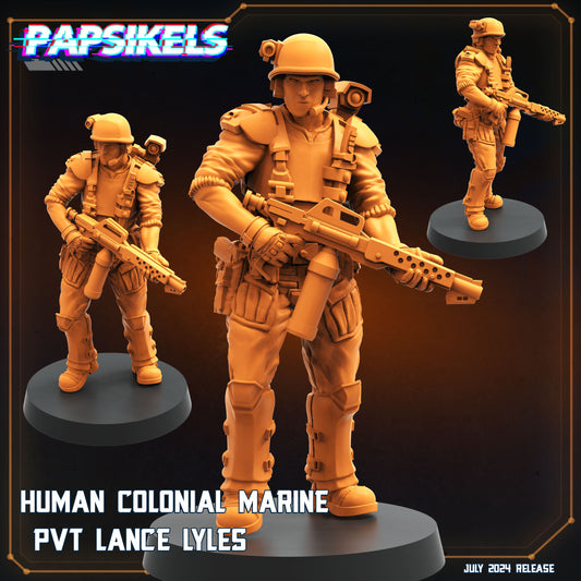 3D Printed Papsikels Human Colonial Marine SetJuly 2024 Scifi 28mm 32mm - 3D Printing Boss 