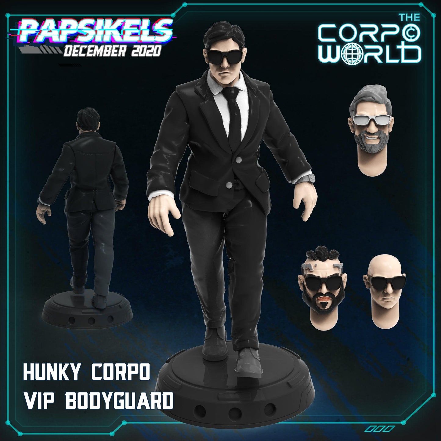3D Printed Papsikels Hunky Corpo Vip Bodyguard 28mm 32mm - 3D Printing Boss 