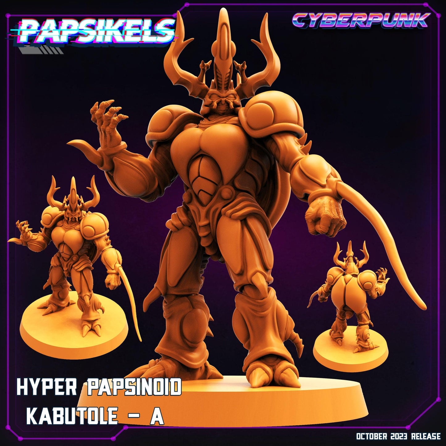 3D Printed Papsikels Hyper Papsinoid Kabutole A Hyper Papsinoid Kabutole Set 28mm 32mm - 3D Printing Boss 