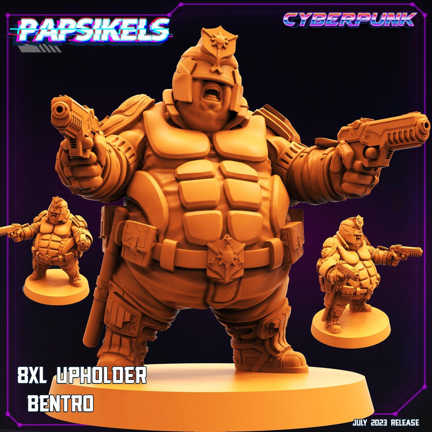 3D Printed Papsikels July 2023 - Cyberpunk 8XL Upholder Set 28mm 32mm - 3D Printing Boss 