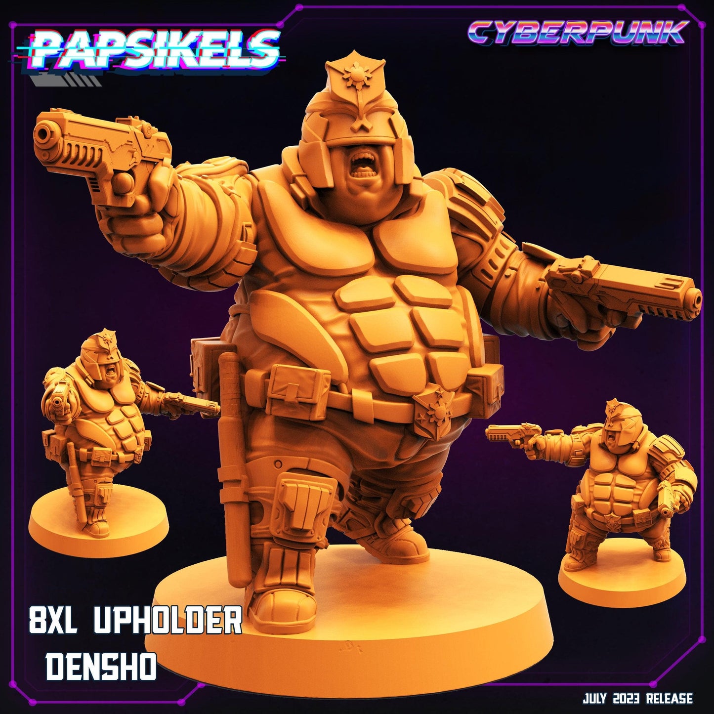 3D Printed Papsikels July 2023 - Cyberpunk 8XL Upholder Set 28mm 32mm - 3D Printing Boss 