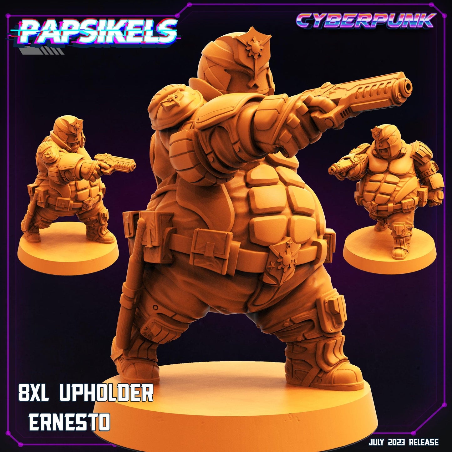 3D Printed Papsikels July 2023 - Cyberpunk 8XL Upholder Set 28mm 32mm - 3D Printing Boss 