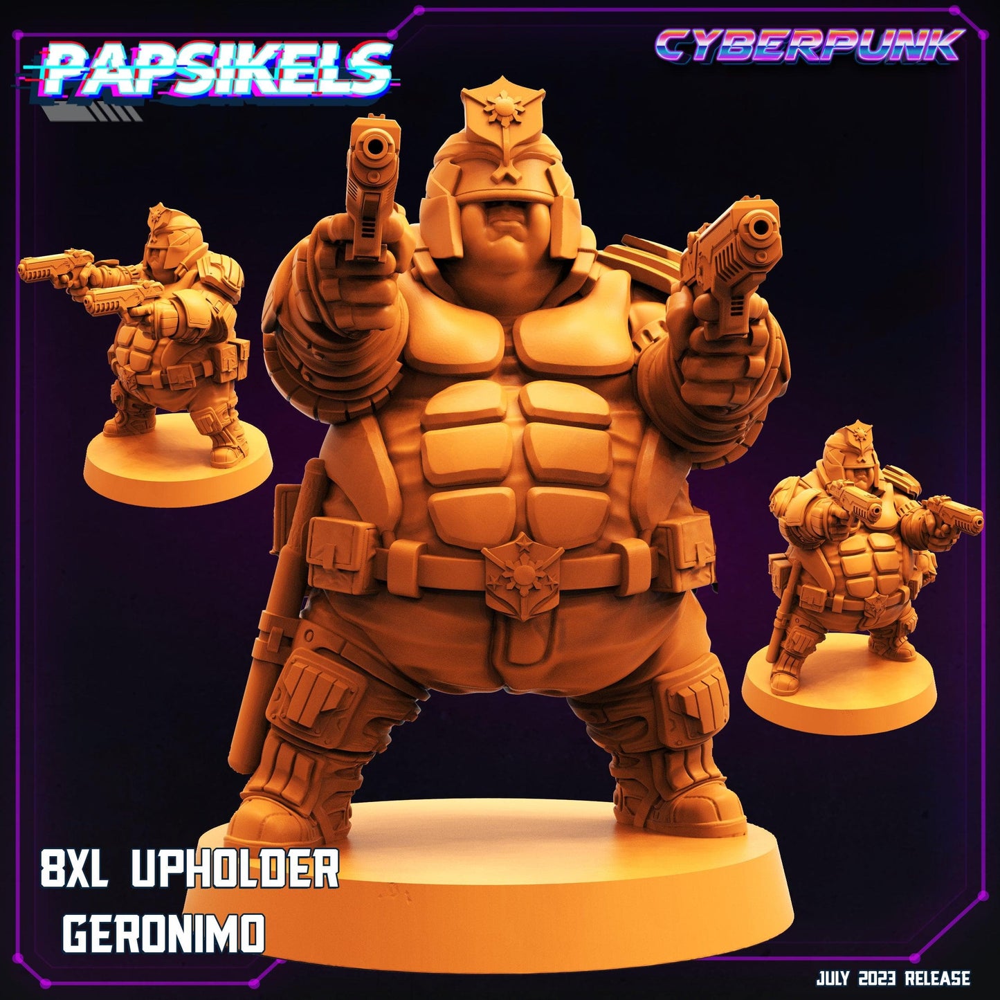 3D Printed Papsikels July 2023 - Cyberpunk 8XL Upholder Set 28mm 32mm - 3D Printing Boss 