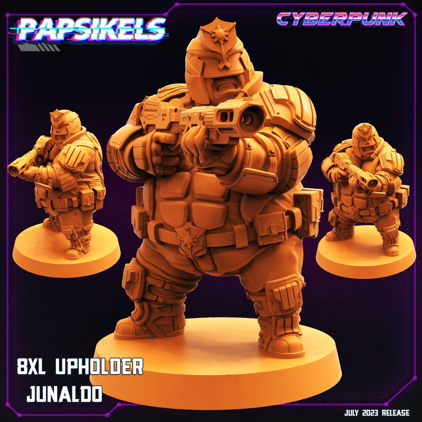 3D Printed Papsikels July 2023 - Cyberpunk 8XL Upholder Set 28mm 32mm - 3D Printing Boss 