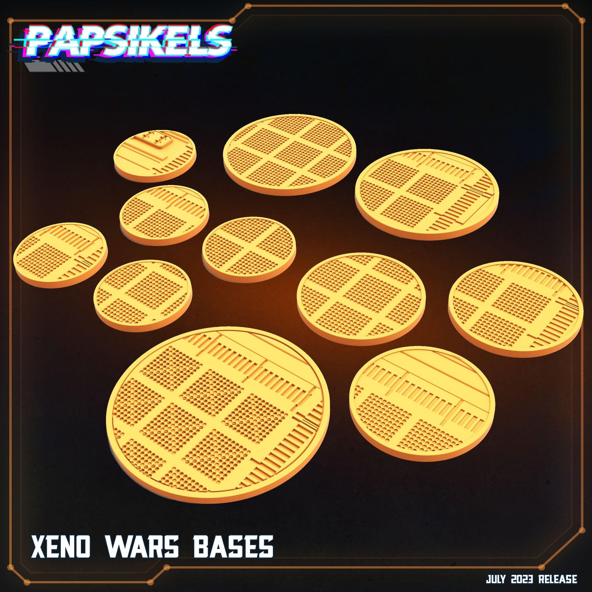 3D Printed Papsikels July 2023 - Xeno Wars Base Xenowars 28mm 32mm - 3D Printing Boss 
