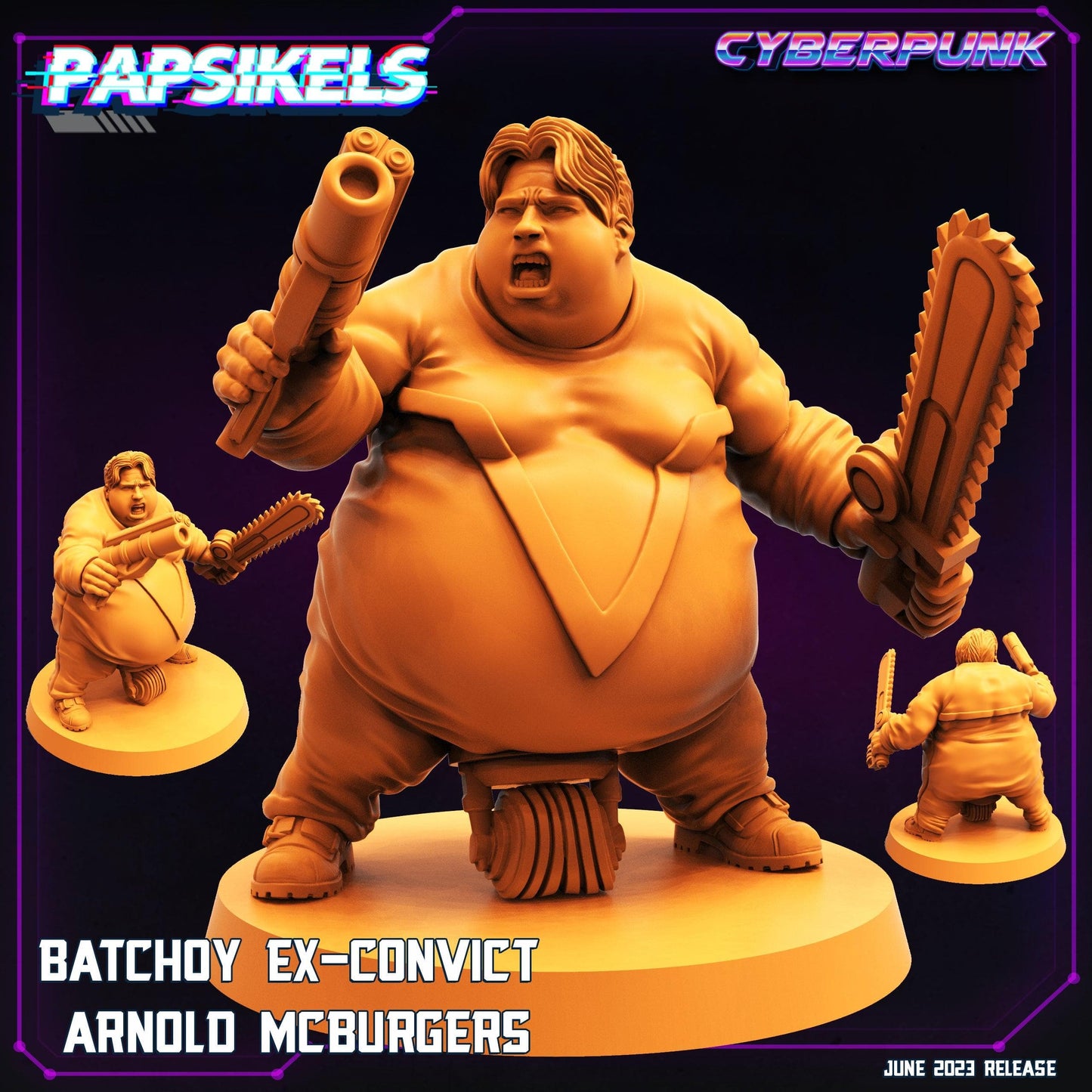 3D Printed Papsikels June 2023 Cyberpunk Batchoy Ex Convict Set 2023 28mm 32mm - 3D Printing Boss 