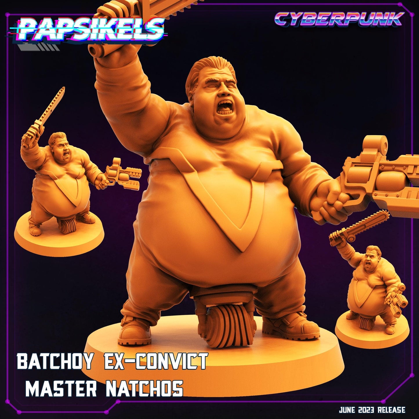 3D Printed Papsikels June 2023 Cyberpunk Batchoy Ex Convict Set 2023 28mm 32mm - 3D Printing Boss 