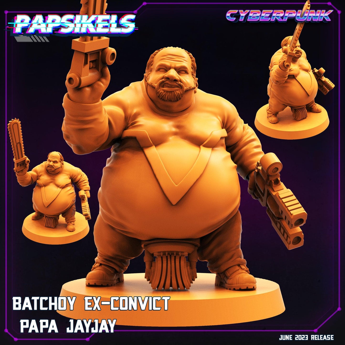 3D Printed Papsikels June 2023 Cyberpunk Batchoy Ex Convict Set 2023 28mm 32mm - 3D Printing Boss 