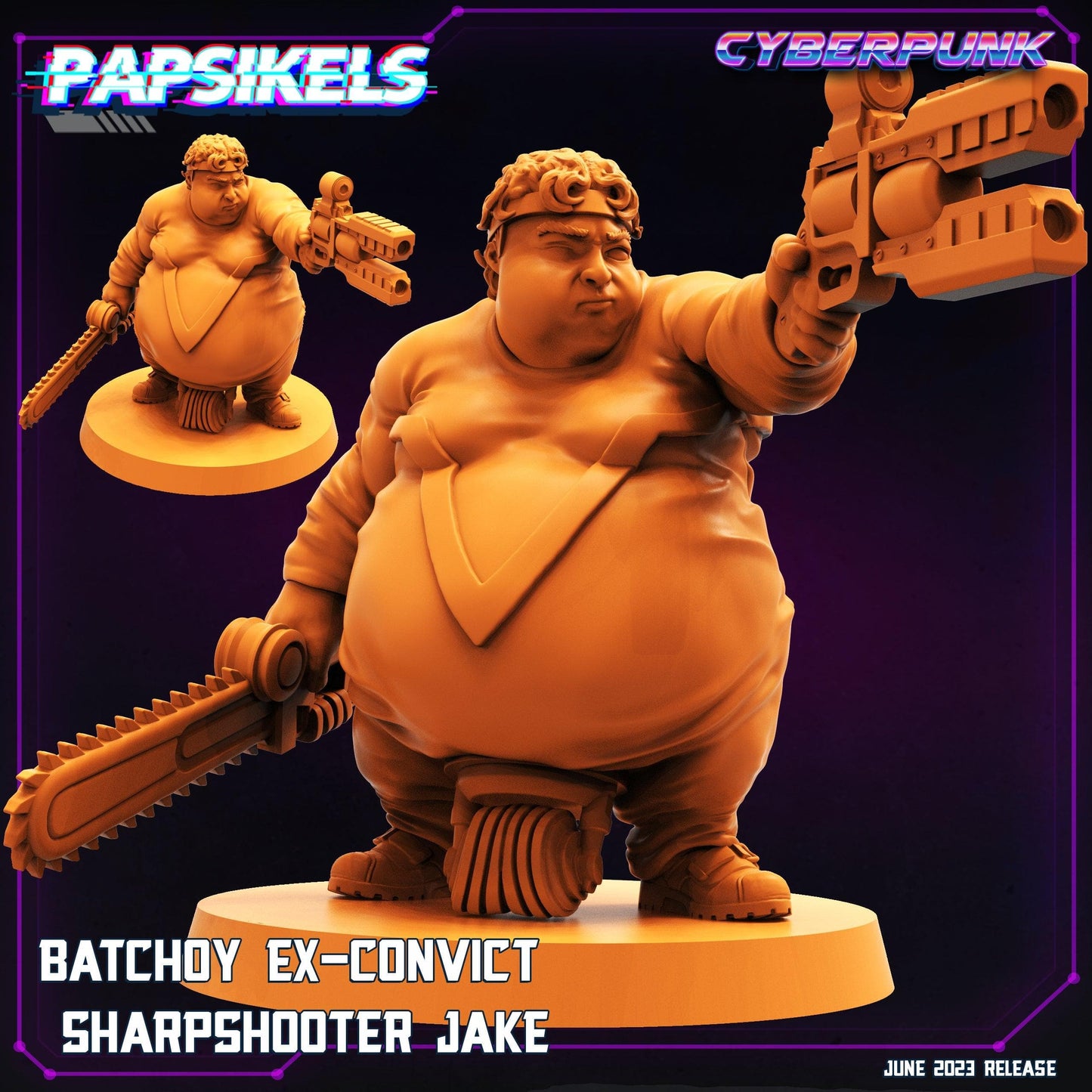 3D Printed Papsikels June 2023 Cyberpunk Batchoy Ex Convict Set 2023 28mm 32mm - 3D Printing Boss 